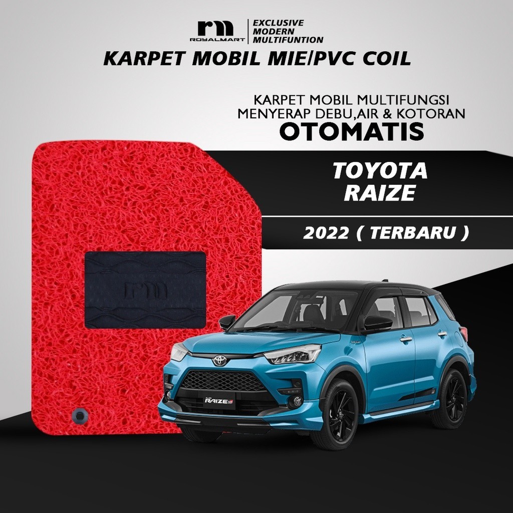 Royal Mart - Karpet Mobil TOYOTA RAIZE 1&2 WARNA/Carpet Mie Bihun Premium Keset PVC Anti Slip Aksesoris Interior Mobil Harga 491,850 rupiah*Gratis Ongkir