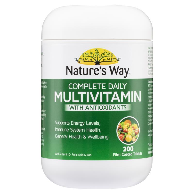 Vitamin tổng hợp nature’s way complete daily multivitamin úc hộp 200 viên