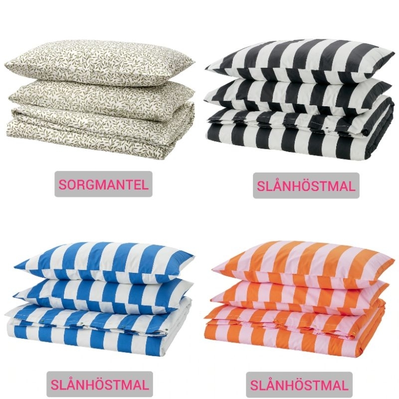 IKEA แท้ค่ะ​ ปลอกผ้านวมและปลอกหมอน SORGMANTEL, SLÅNHÖSTMAL ราคา 512 บาท*ส่งฟรี