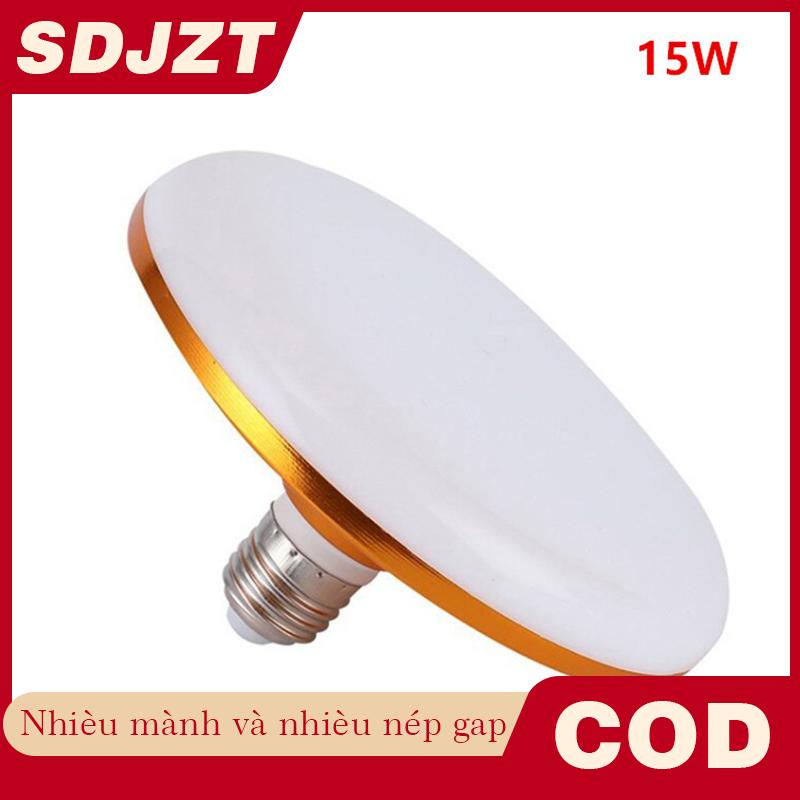 SDJZT 220V LED bóng đèn E27 LED Đèn siêu sáng 15W UFO LED đèn trong nhà lạnh trắng chiếu sáng bảng đèn nhà để xe ánh sáng