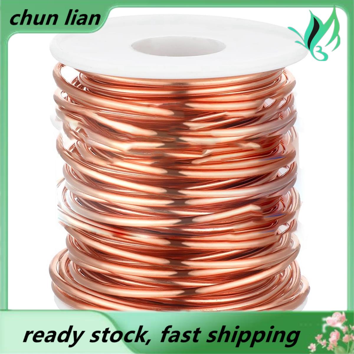 Soft Copper Wire for Electroculture Plants Bare Pure Copper Wire,1 Pound Spool,24 Gauge,0.020 Inch D