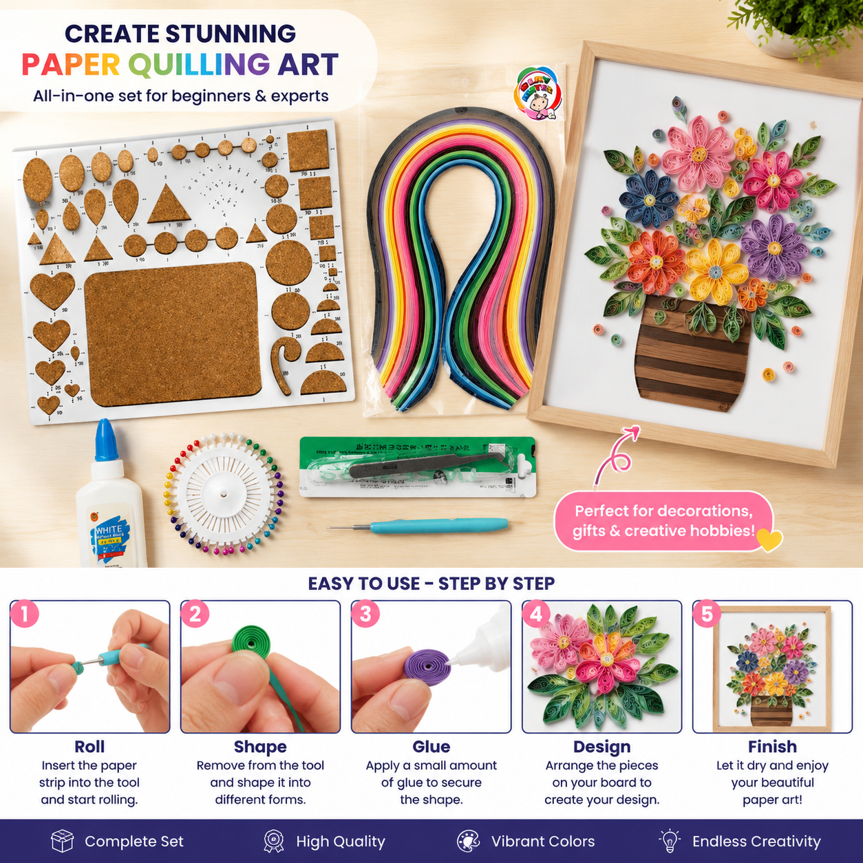 Quilling Paper Starter Kit