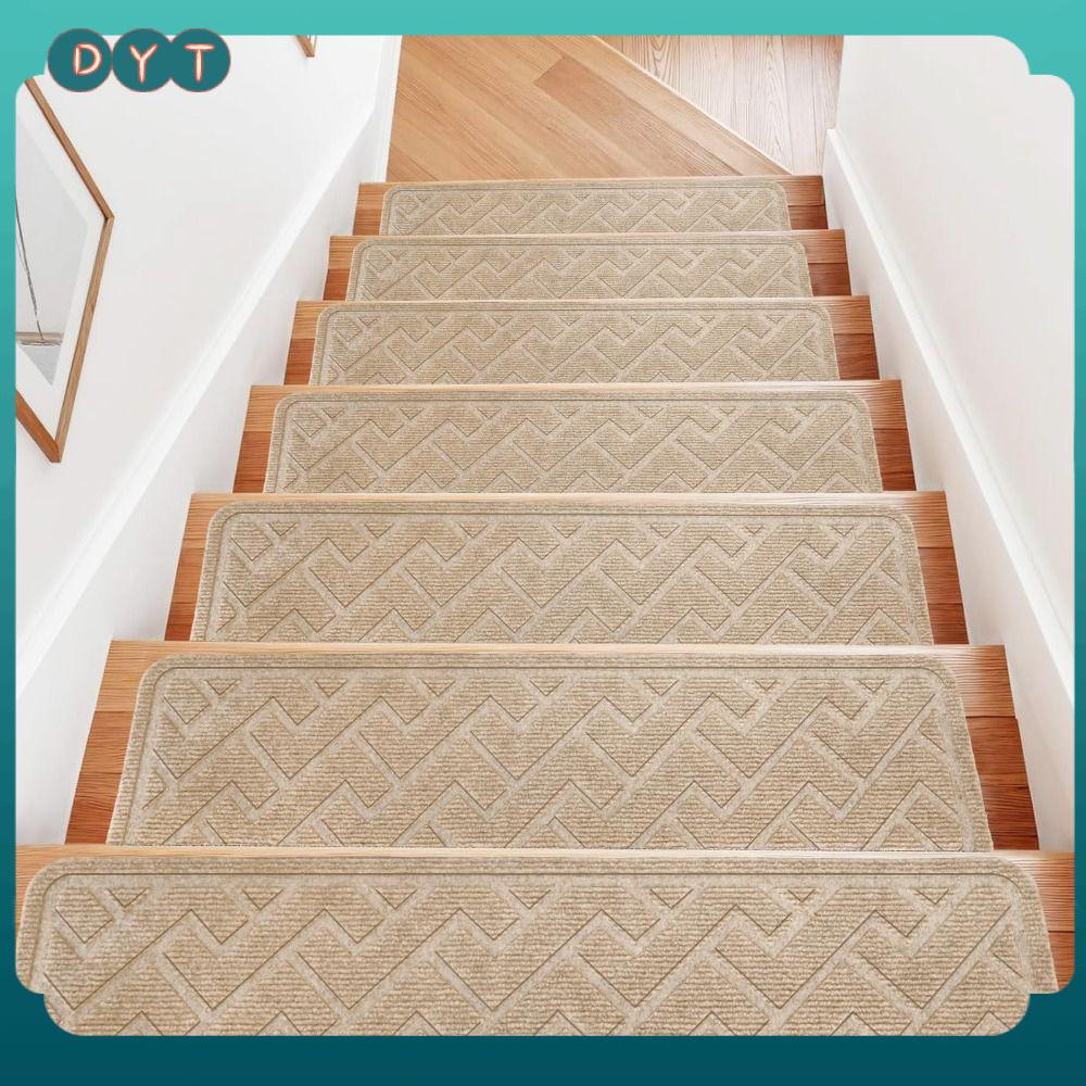 DYT 1pc 8x30 inch Bậc thang Tự dính Không trượt Thảm cầu thang Hợp thời trang Có thể giặt Thảm dùng trong nhà