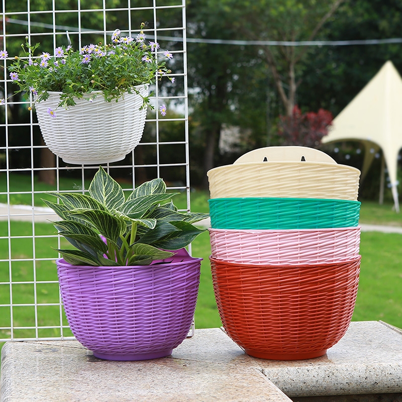 Spring Home กระถาง 21×13×12CM แขวนผนัง สไตล์นอร์ดิก กระถางต้นไม้พลาสติก ตกแต่งสวน flower ราคา 55 บาท*ส่งฟรี