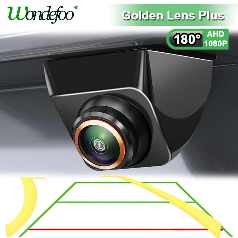 Xjidaz AHD 1920x1080P Camera quan sát phía sau xe ô tô 180 ° Ống kính mắt cá vàng tầm nhìn ban đêm Đ