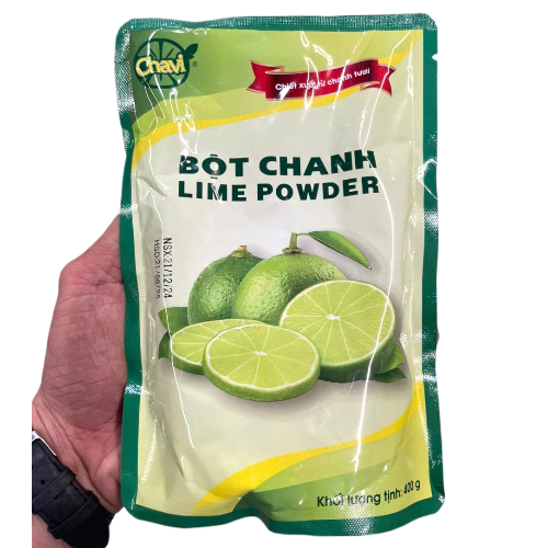 CHAVI -- gói 400g -- BỘT CHANH (nấu ăn, pha thức uống giải khát) Lime Powder
