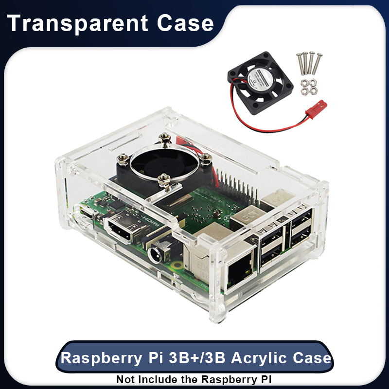 【New-store】 Raspberry Pi 3 Model B Plus Case Transparent Box Protection Compatible With Raspberry Pi 3b 3b Plus 3b 2b