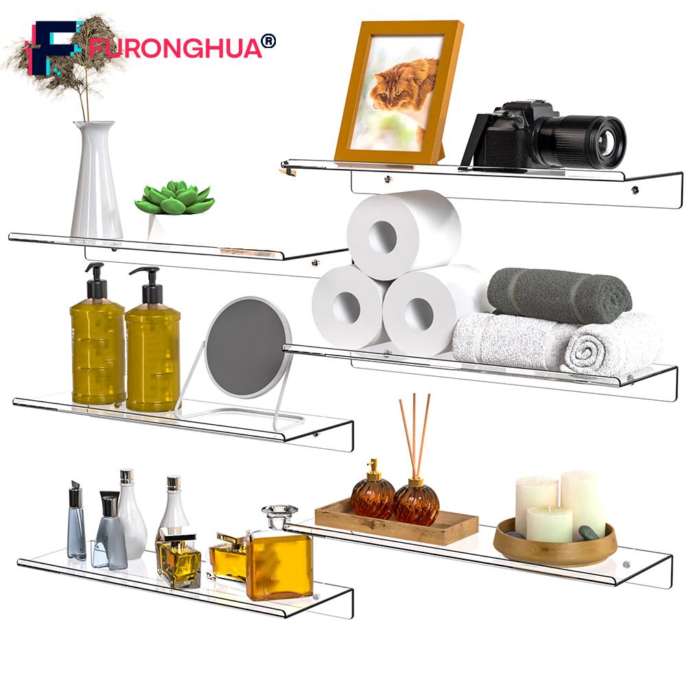 Clutter-free Organization Acrylic Floating Shelves Space-Saving Shelves ราคา 1,701 บาท*ส่งฟรี