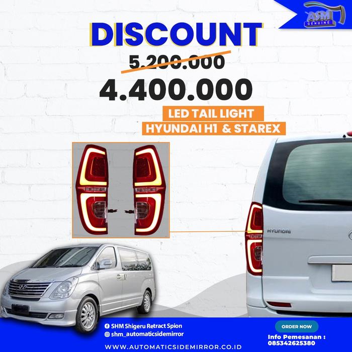TAIL LIGHT LED STOPLAMP HYUNDAI H-1 H1 DAN STAREX 2008 - 2020 - D&L SHOP7 Harga 6,600,000 rupiah*Gratis Ongkir
