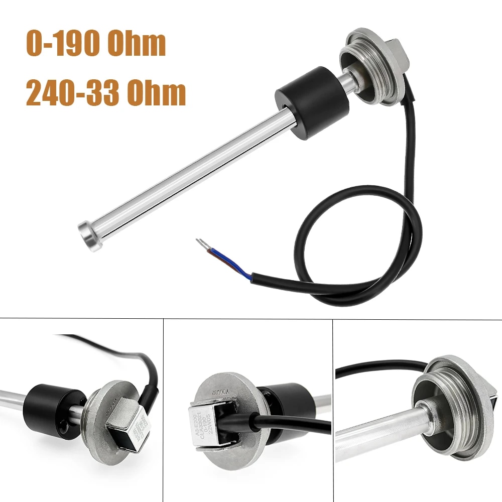 【Storewide Sale】 0~190 Ohm 240~33ohm Water Level Gauge Sensor 150mm 200mm 250mm 300mm 400mm 500mm 600mm Boat Car Fuel Level Gauge Sensor