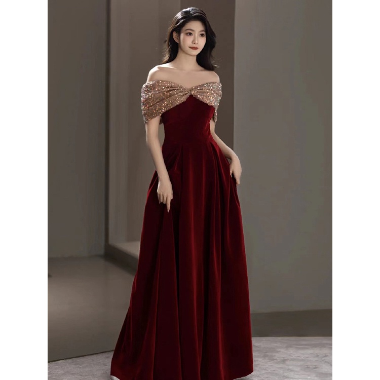 burgundy dress for wedding sponsor Shop Online with Best Discounts and Low Prices Straps Sleeves