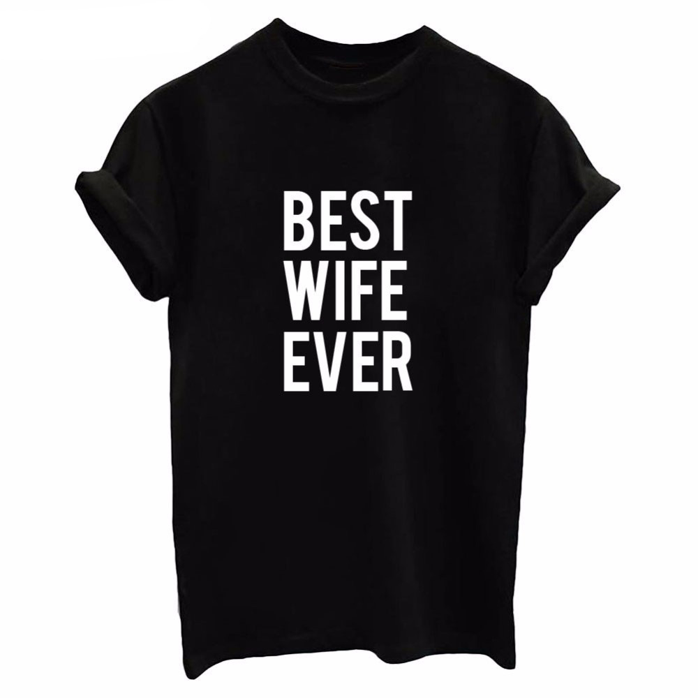 2025 Năm Mới Cotton Cổ Tròn Tay Ngắn T Áo Thun best wife ever  Tay Ngắn Khmer T Áo Phông Nam Nữ Cùng Kiểu Âu Mỹ Phong Cách Hàn Quốc Thời Trang Giản Dị Lễ H