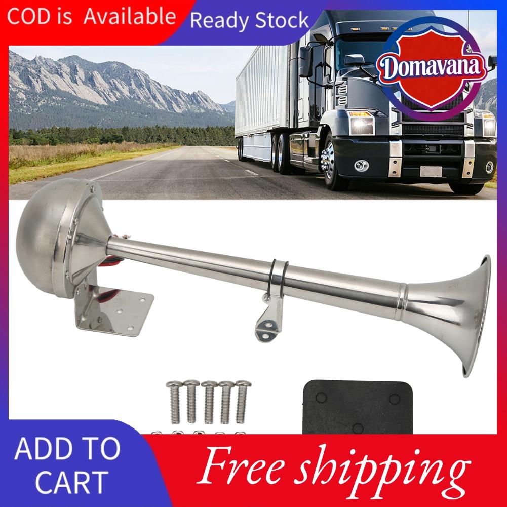 Domavana Tbest To Đơn Kèn Air Horn 328DB 12V 30W Thép không gỉ Đa Năng Mềm cho Thuyền RV Du Thuyền Xe Tải Giá 636,000 Đồng*Miễn phí vận chuyển