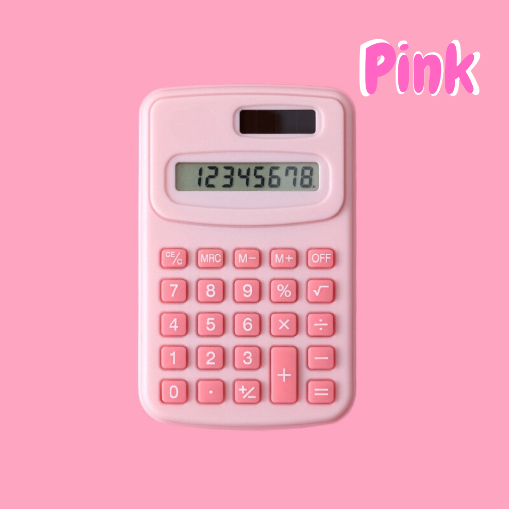 TENNO Mini Calculator 8 Digit Kalkulator Kecil Imut Lucu Warna Estetik Soft Pastel Macaroon Bisa Masuk Kotak Pensil Atau Saku