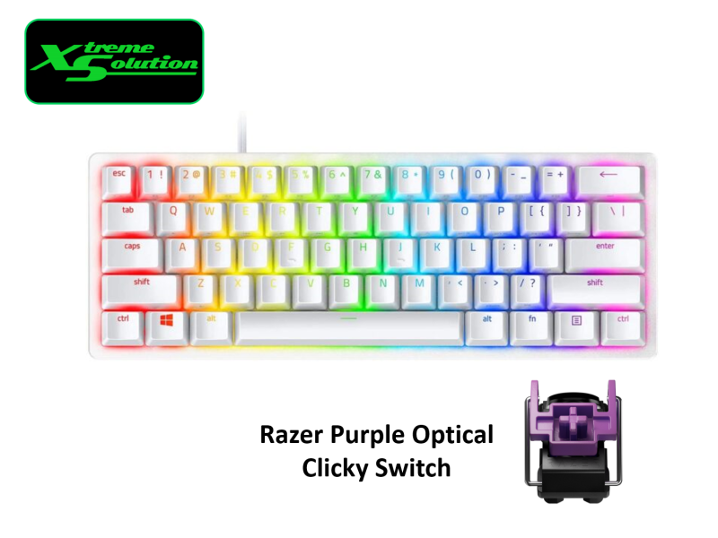 Razer Huntsman Mini 60% Gaming Keyboard with Razer™ Optical Switch (Black / White) Singapore