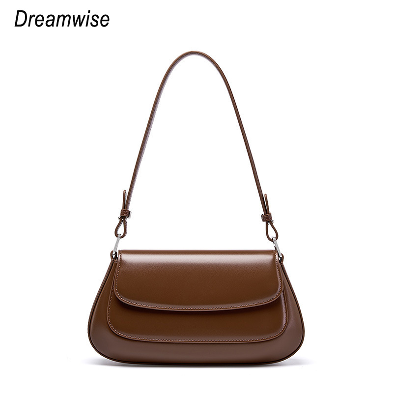 Dreamwise Shoulder Underarm Saddle Bags for Women Genuine Cow Leather Fashion Large Capacity Crossbody Bag 2539 ราคา 1,525 บาท*ส่งฟรี