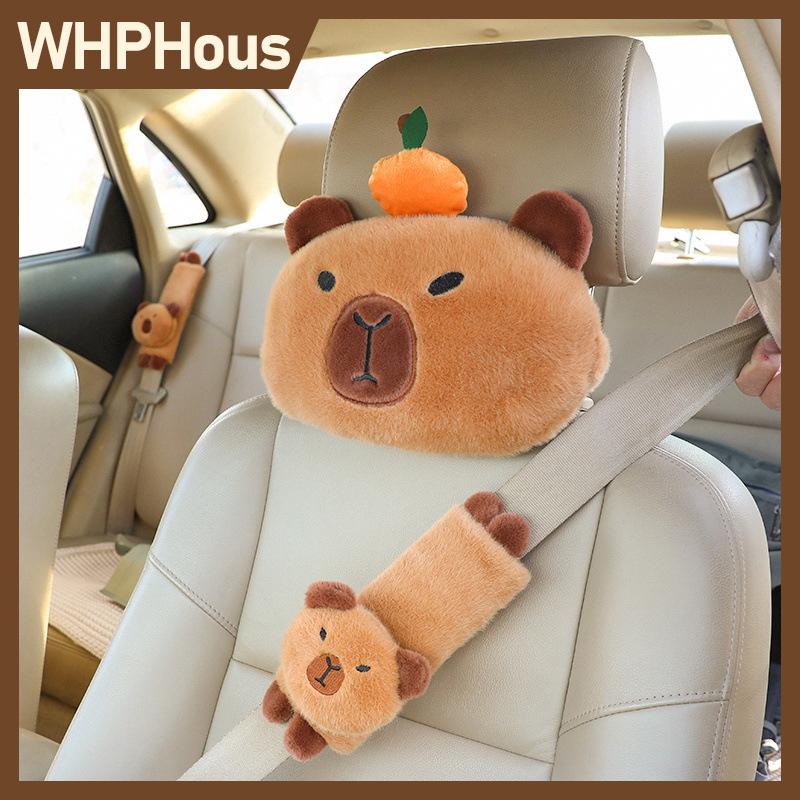 WHPHous Car Headrest Neck Pillow Capybara Plush Shoulder Protection Cute Tissue Box Kawaii Car Decoration Of Car Supplies Plushie Gift Giá 51,330 Đồng*Miễn phí vận chuyển