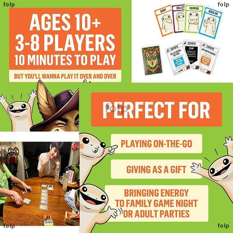 Coyote Party Card Game – Actionreiches Partyspiel Mit 66 Karten, 3–8 Spieler, Ab 10 Jahren