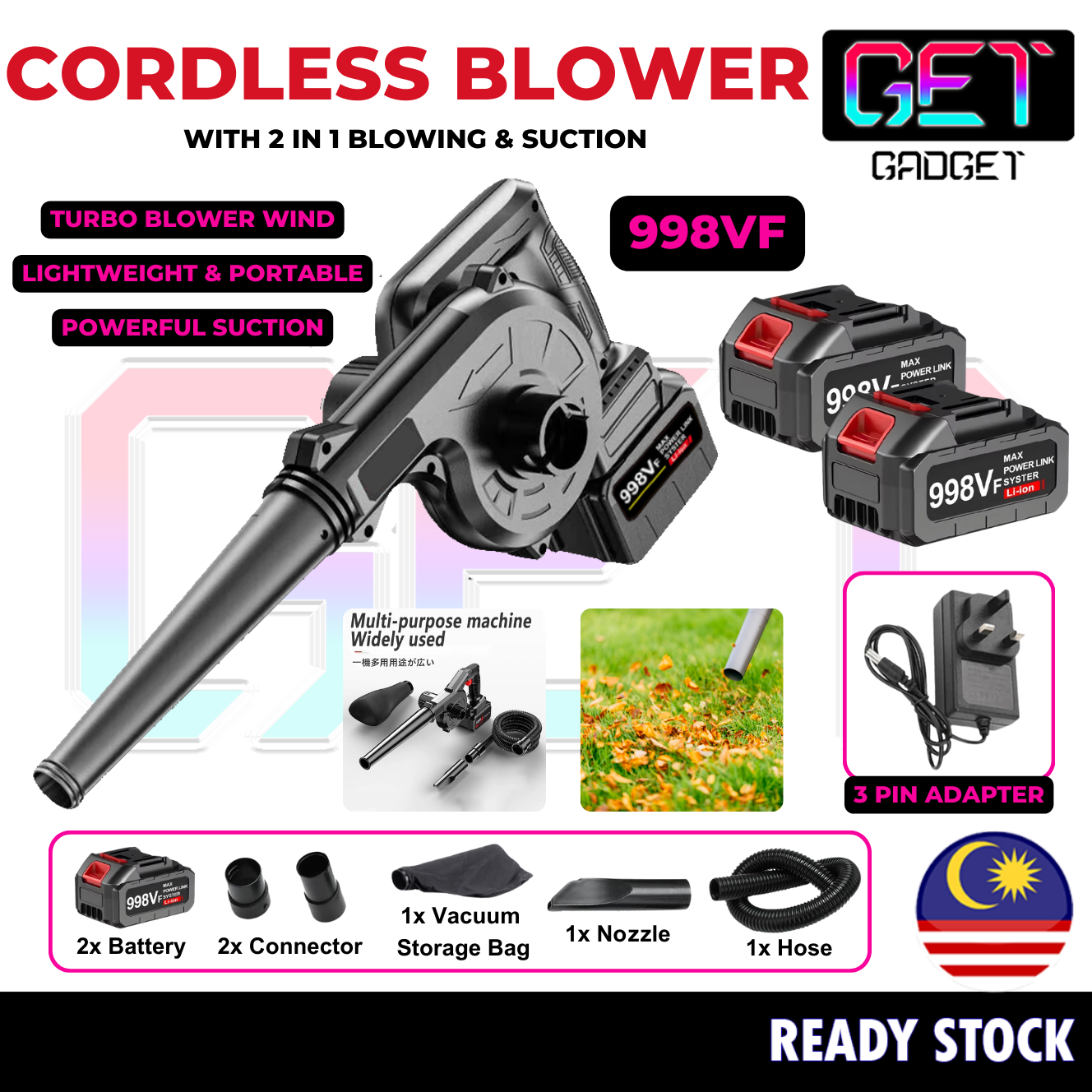 Mini Portable 1200W Hot Air Blower Fan Low Noise, Energy Saving