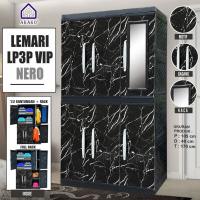 AKAKO ASLI - LEMARI PAKAIAN LEMARI PLASTIK 3 PINTU LEMARI JUMBO MOTIF VIP  - Kode : LP3P-VIP