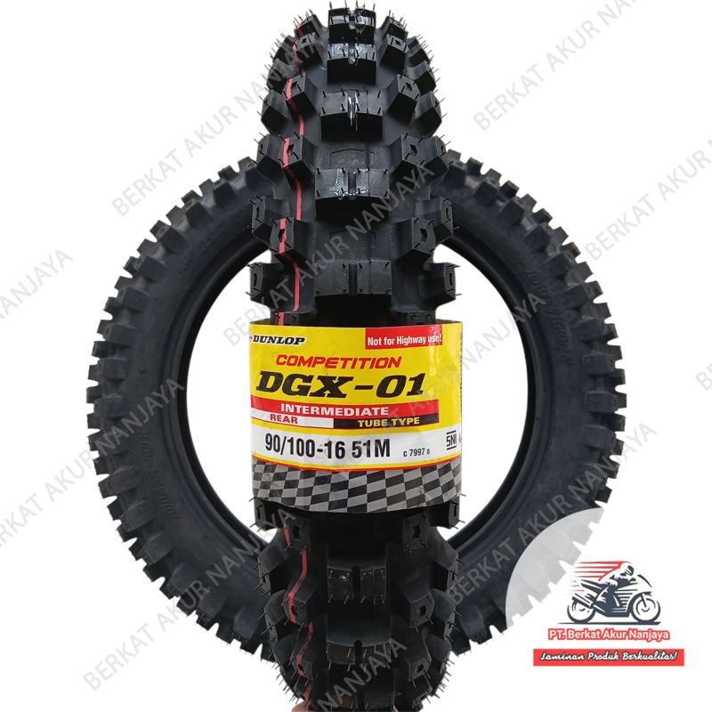 DUNLOP DGX01 90/100-16 Ban Luar TUBETYPE (Non Tubeless) Ban Belakang Motor Off-Road KLX CRF WR Harga 616,000 rupiah*Gratis Ongkir