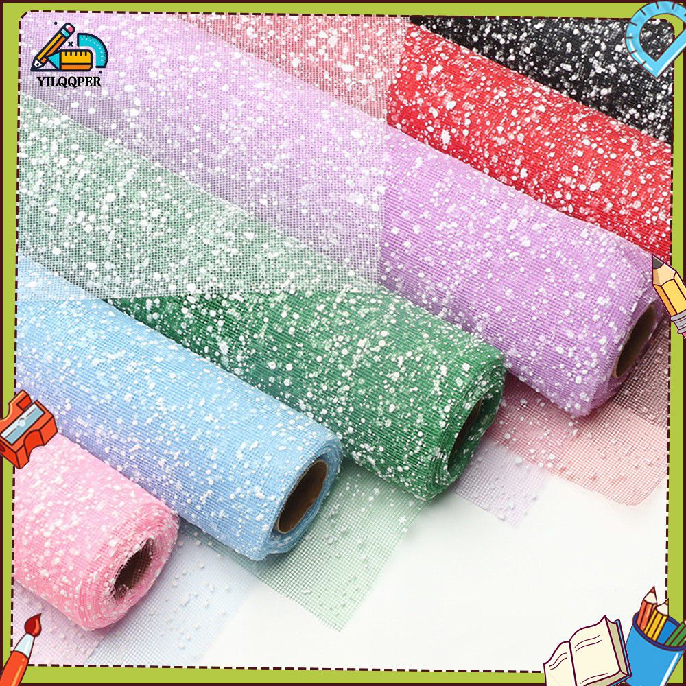 YILQQPER ตาข่าย ดอกไม้ กระดาษห่อดอกไม้ตาข่ายกระดาษมีรูพรุนกระดาษห่อช่อดอกไม้กระดาษห่อดอกไม้สดอุปกรณ์สำหรับห่อดอกไม้ ราคา 66 บาท*ส่งฟรี