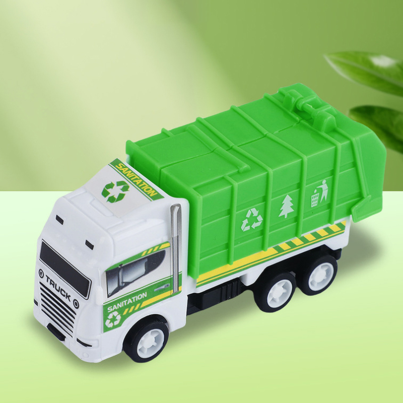 PICOK Đồ chơi trẻ em: Mô hình xe vệ sinh quán tính, xe kéo lùi, xe công binh quân sự, xe cứu hỏa – Đồ chơi bé trai, quà tặng cho trẻ em - 5