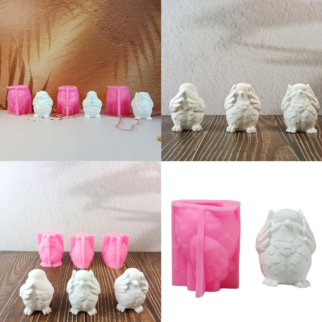 Động vật khuôn nến handmade 3D Chim Khuôn Silicone khuôn xà phòng Nhựa Epoxy khuôn mẫu