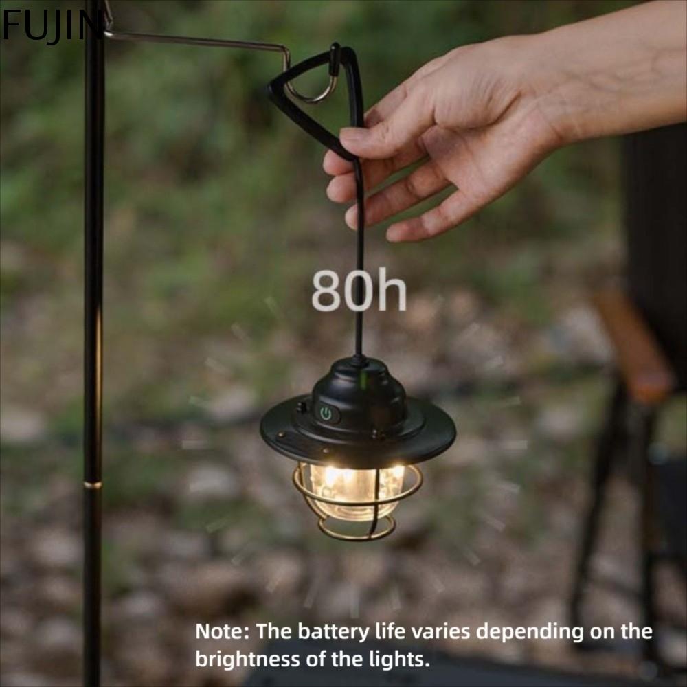 FUJIN Có thể sạc lại Đèn cắm trại treo Di động Đang treo Ánh sáng xung quanh khi cắm trại Bền bỉ 4 chế độ điều chỉnh Đèn lồng Ngoài trời