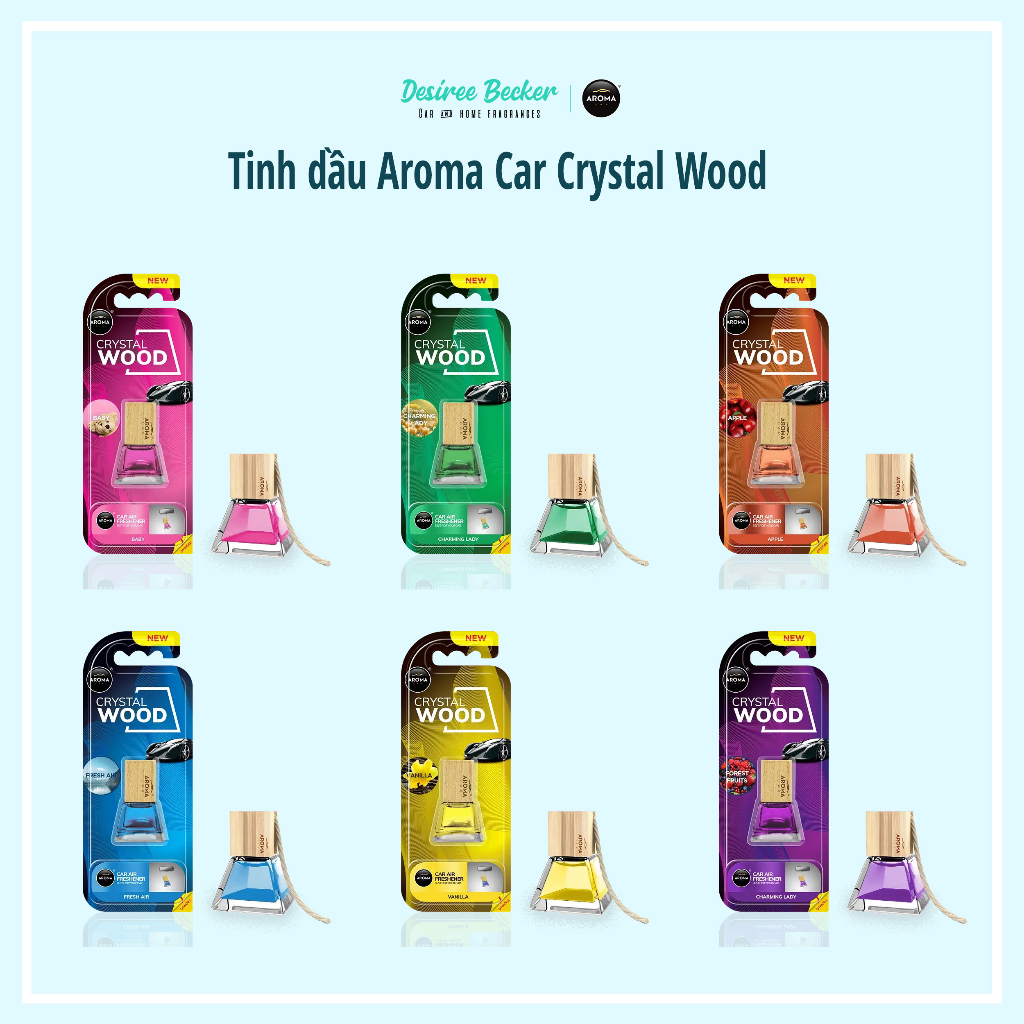 Tinh dầu treo ô tô Aroma Car Crystal Wood – 7ml