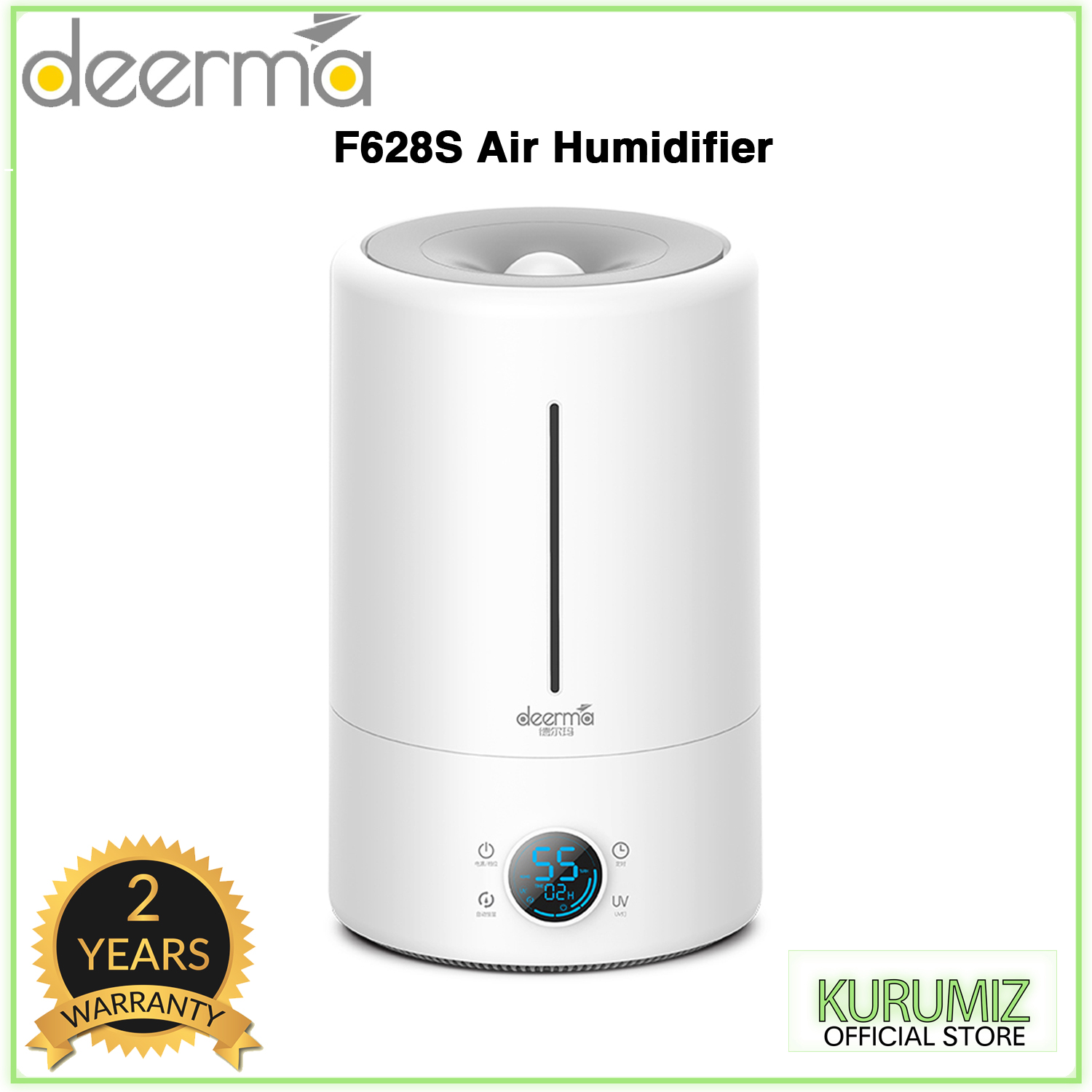 Deerma F628S Air Humidifier 5L Ultrasonic Aroma Diffuser Purifier Touch