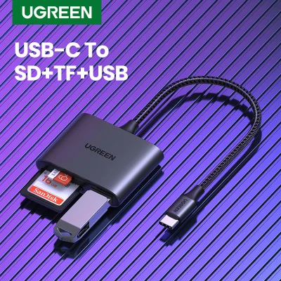 UGREEN Card Reader USB Type C To USB 2.0 SD/TF Card Reader Adapter