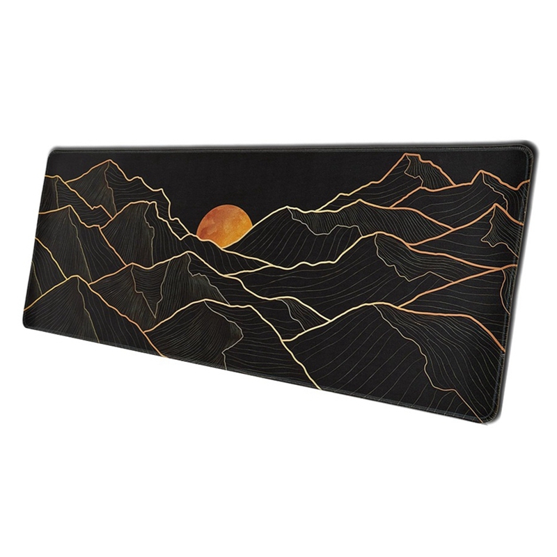 Big Mouse Pad Gaming Mouse Pad Desk Pad Long Computer Keyboard Mouse Mat Mousepad with Non-Slip Base and Stitched Edge