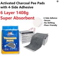 Kopipets Local Seller 1408g Activated Charcoal Pet Training Pee Pad Super Absorbent 4-Side Adhesive Floor-Safety