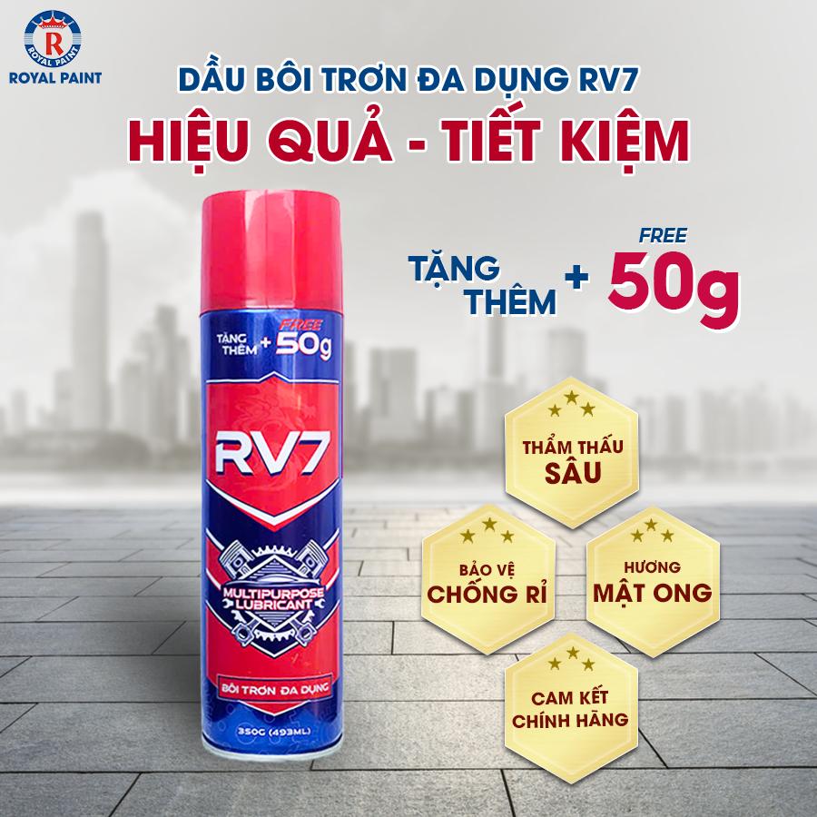 RV7 - Xịt Bôi Trơn Đa Dụng Thế Hệ Mới - Bảo Dưỡng & Phục Hồi Bề Mặt Kim Loại, Máy Móc ,bôi trơn hiệu quả