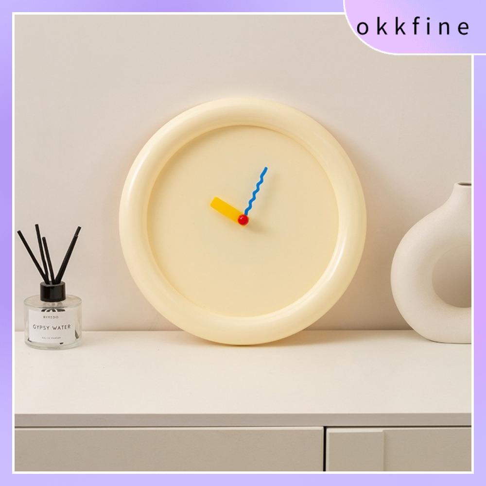 OKKFINE 30cm Đồng hồ treo tường Memphis ABS Hoạt động bằng Pin Trang trí nhà cửa Đa năng Hoạt hình Đồng hồ để bàn Quà tặng tân gia