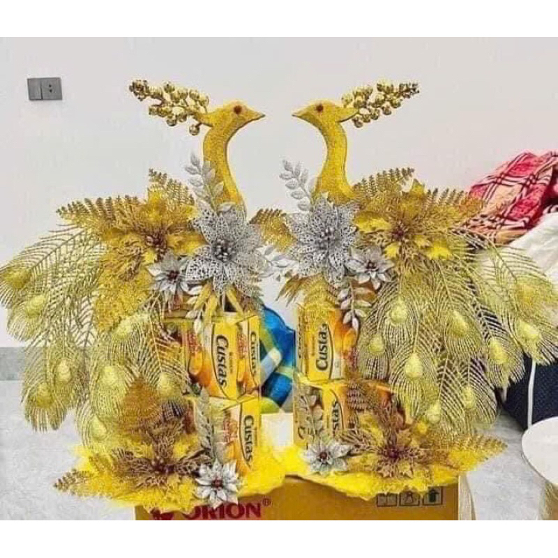 [Set 1 con]Set con công phụ kiện trang trí tháp bánh- tháp bia tài lộc làm quà bày ban thờ ngày lễ t