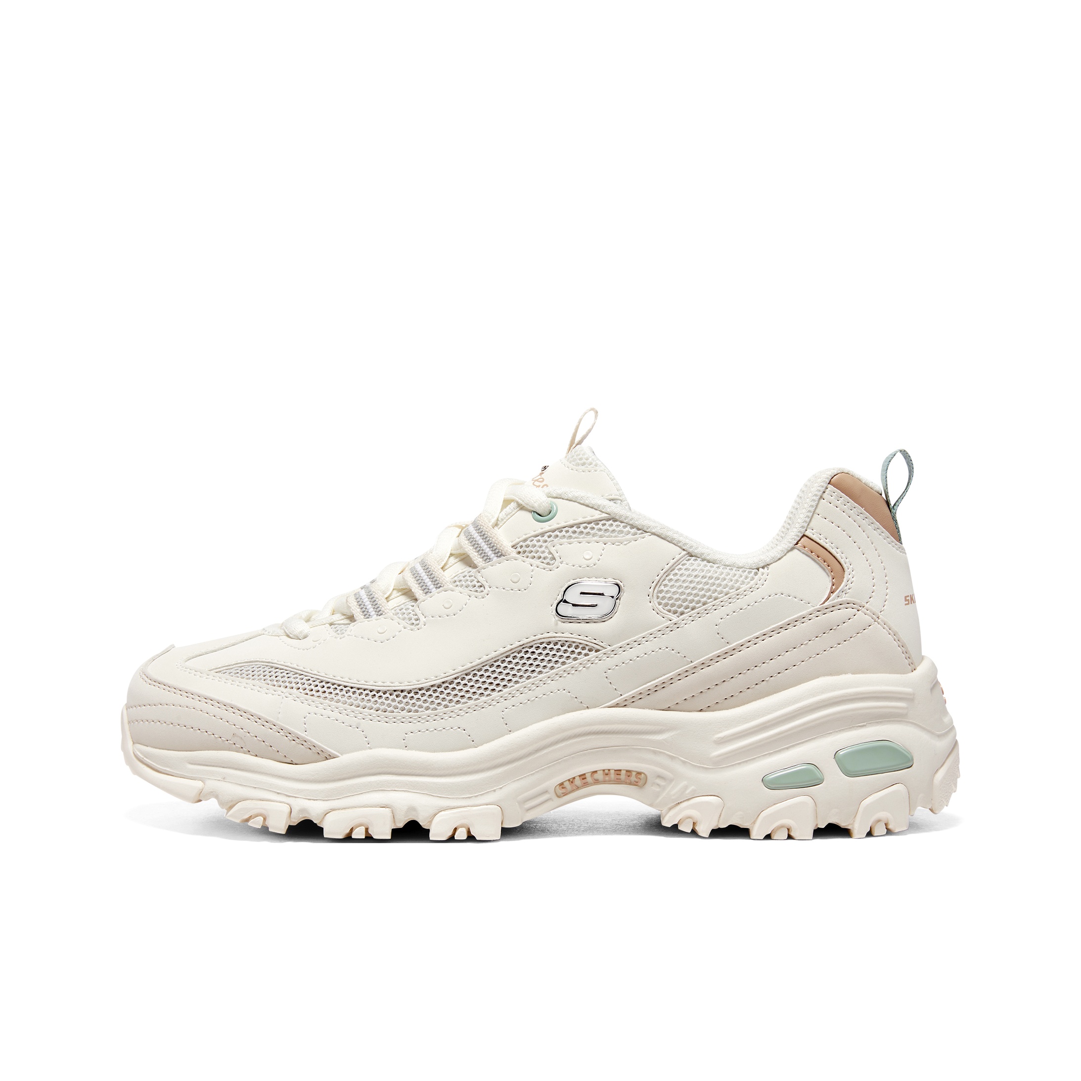 รองเท้าผ้าใบ รองเท้าลำลองผู้หญิง Skechers D'Lites 1.0 Low top Chunky ผู้หญิง Ivory 896204-OFWT ราคา 40,000 บาท*ส่งฟรี