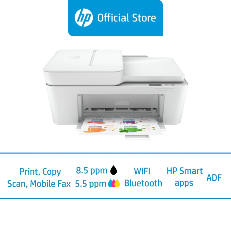 HP DeskJet Plus 4120 All-in-One Wireless Color Inkjet Printer / Print, Copy, Scan / ADF / One Year Warranty (Hp printer) Singapore