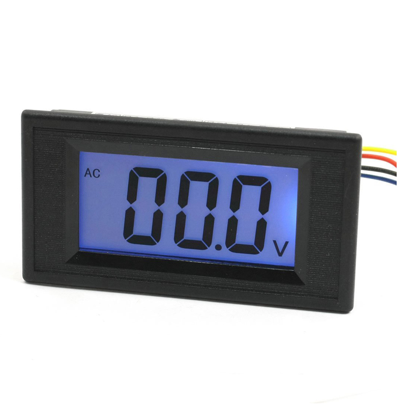 Panel Mount LCD Display Voltage Measuring Voltmeter AC 0-200V