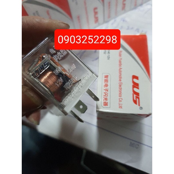 Com bo 10 rơ le nháy đèn , rơ le xi nhan 3 chân ô tô, xe máy, xe ba gác, xe tàu 12v, 24v