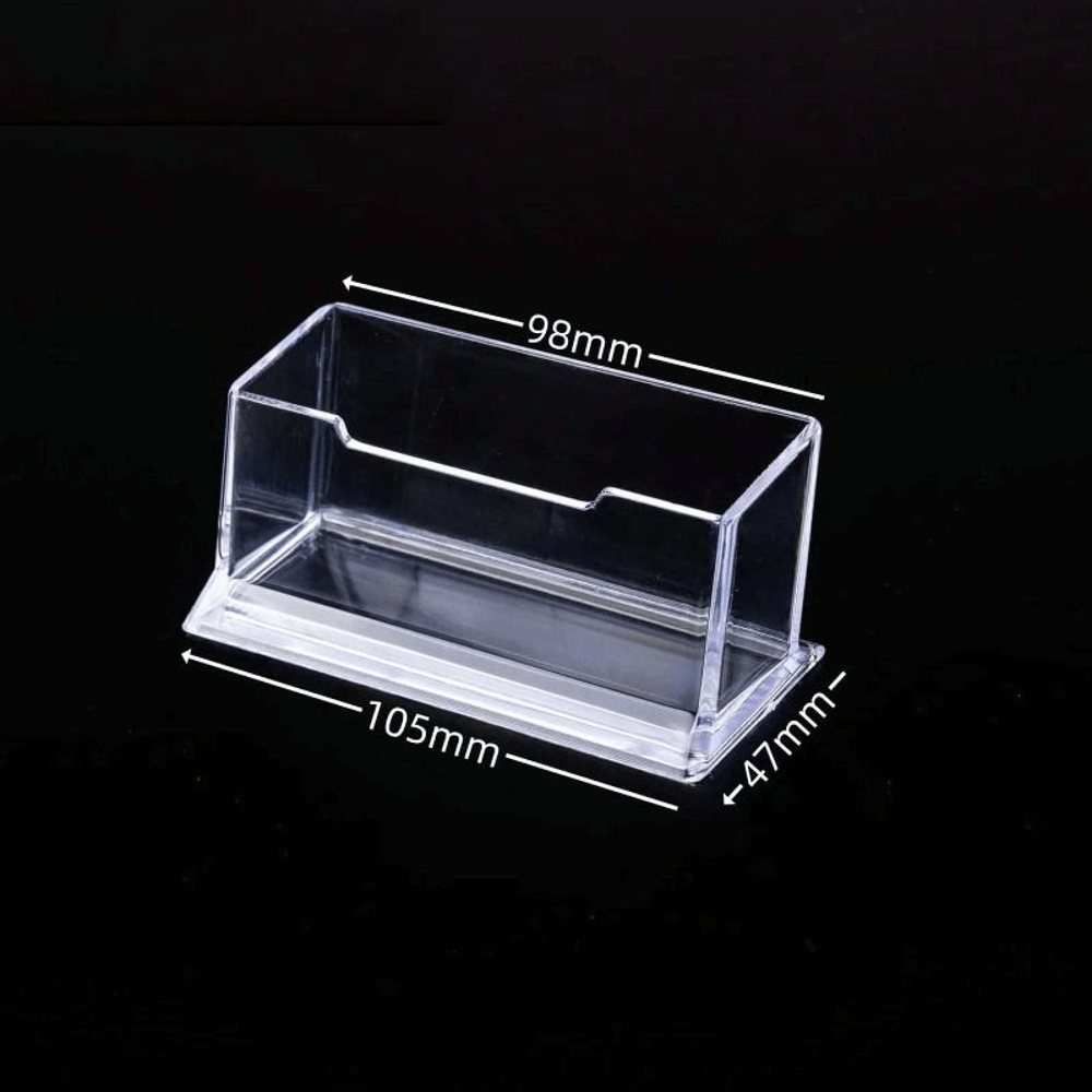 GFNET Đậm đặc Người giữ danh thiếp Một Lớp Acrylic trong suốt Hộp trưng bày thẻ Bền bỉ Hộp đựng danh thiếp Vật tư văn phòng
