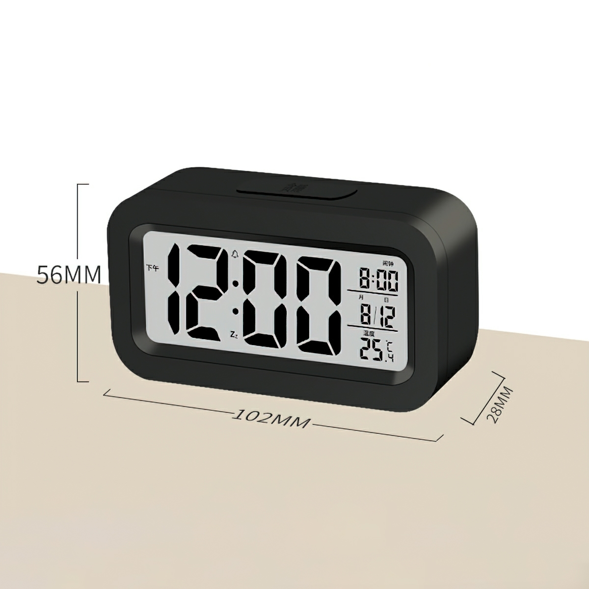 Đồng hồ báo thức phần nhiệt độ đồng hồ báo thức lười biếng tắt tiếng đồng hồ điện tử đồng hồ kỹ thuật số sáng tạ CINDY
