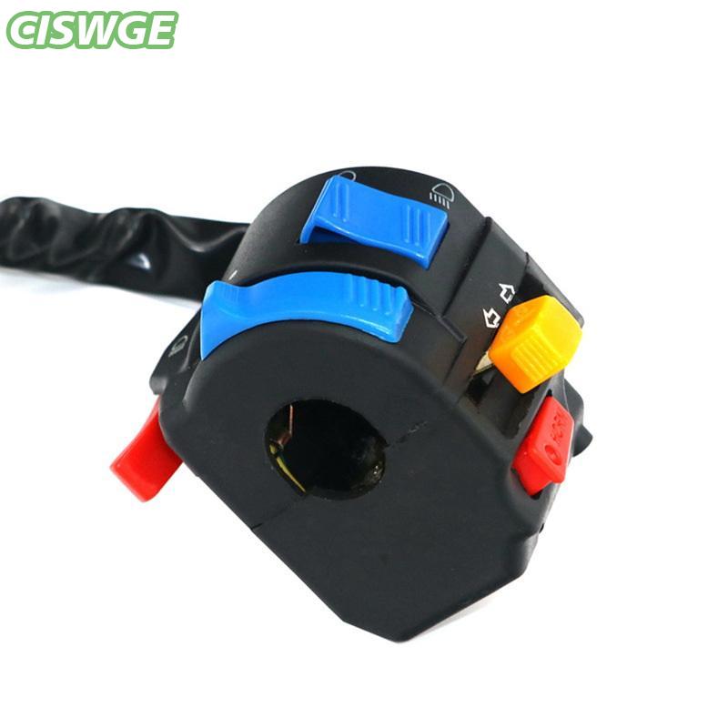 [CISWGE Auto] ATV off-road Xe tay lái xe gắn máy năm chức năng chuyển đổi Dirt Bike đa chức năng Thiết bị chuyển mạch cho ánh sáng còi chỉ số