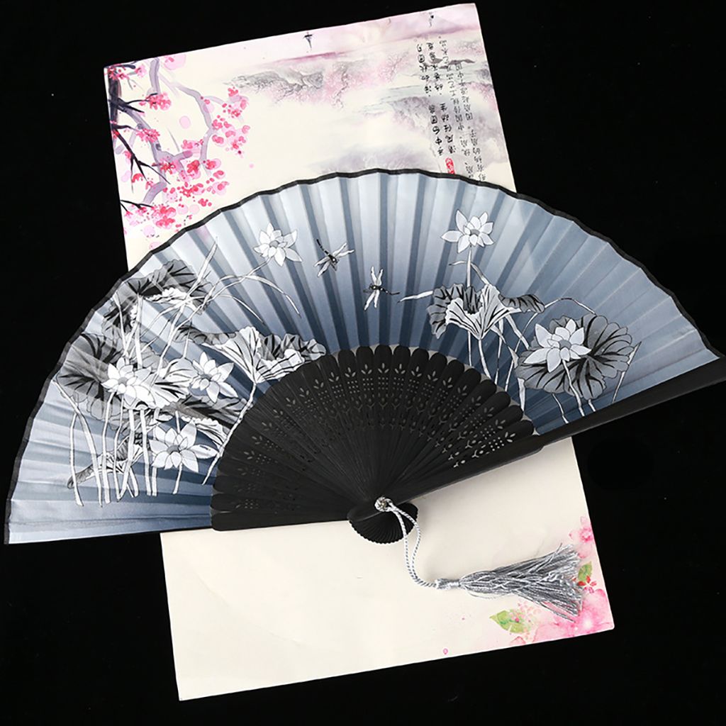 ZM6J3J Thanh lịch Đa-mô hình Đầy màu sắc Món Quà mùa hè Handmade Tre Gỗ Fan Hâm Mộ gấp Múa Hand Fan Fan Thủ Công Mỹ Nghệ Trang Trí nội thất - 8