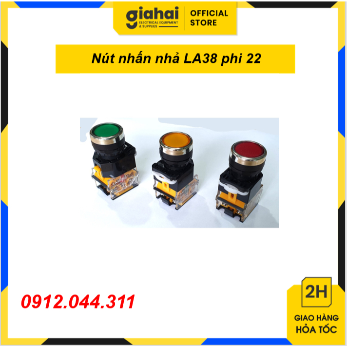 Nút nhấn nhả la38 phi 22 tbd202