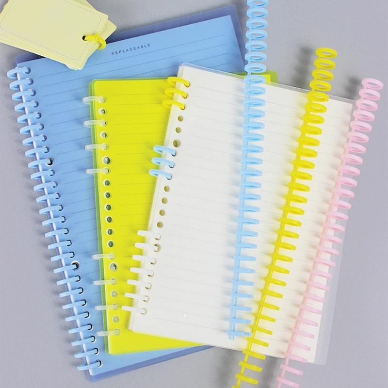 5Pcs 30 Vòng Nhựa Ràng Buộc Cuộn Dây Cuttable Chất Kết Dính Cột Sống 30 Lỗ 12Mm Ràng Buộc Cuộn Dây Cho Chất Kết Dính Kế Hoạch sổ nhật ký