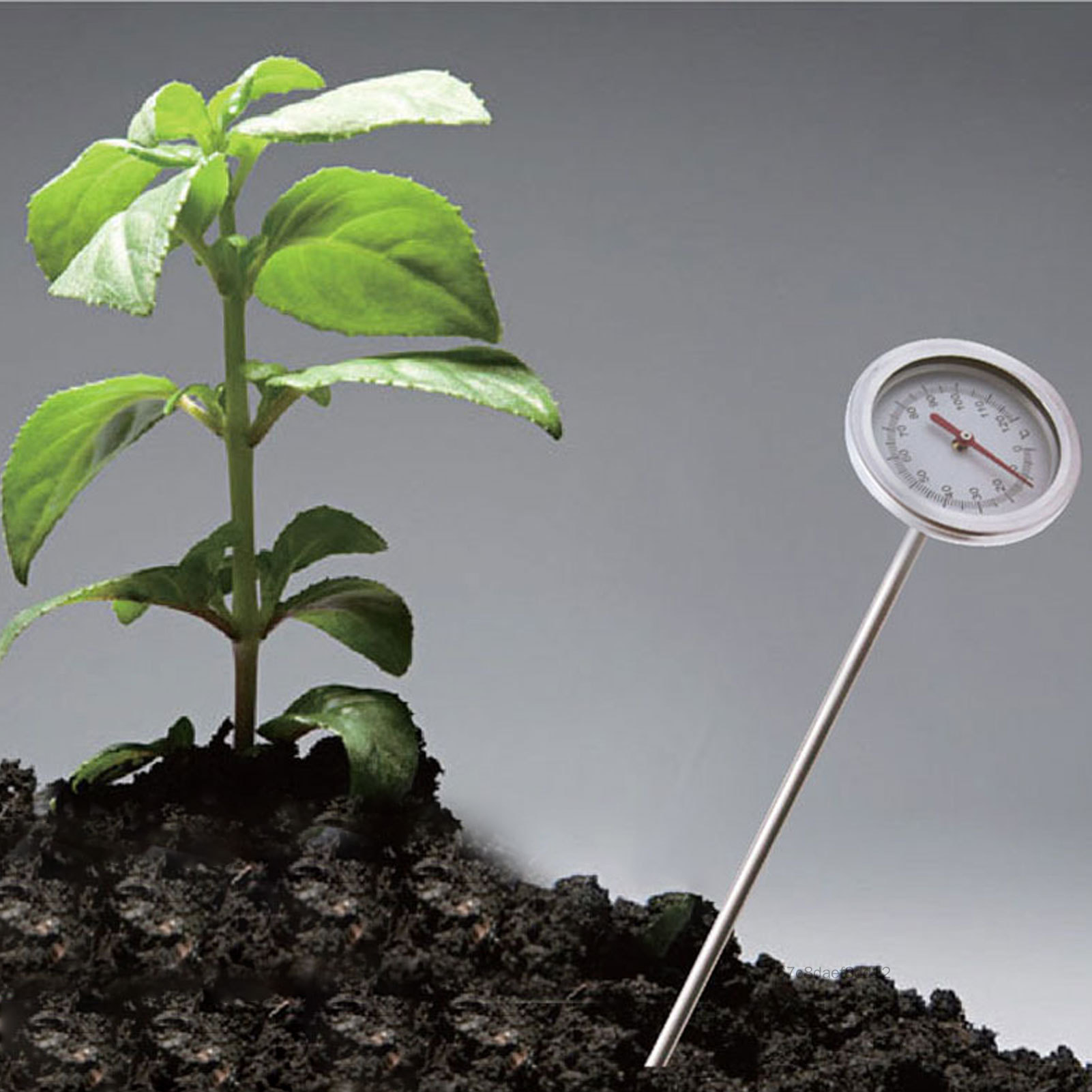 Long Stem Compost Soil Thermometer Plug & Play Quick Reponse Thermometer for Examine Conditions of S