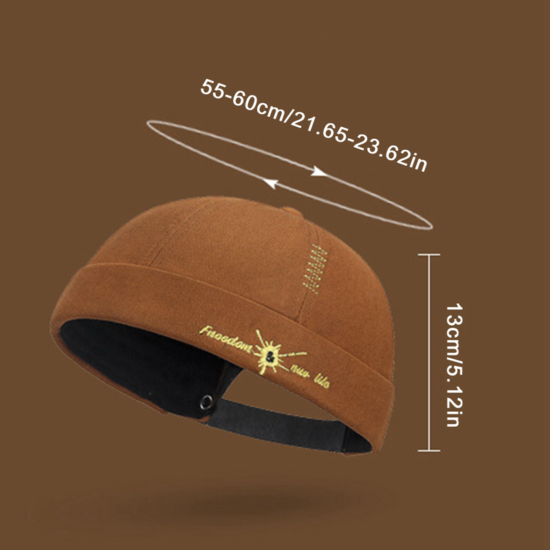 Brimless Skull Caps Vintage Dome Hat Hip Hop Hats Beanie Docker Sailor Cap Autumn No Visor Baseball Cap Street Hip Hop Landlord Hat