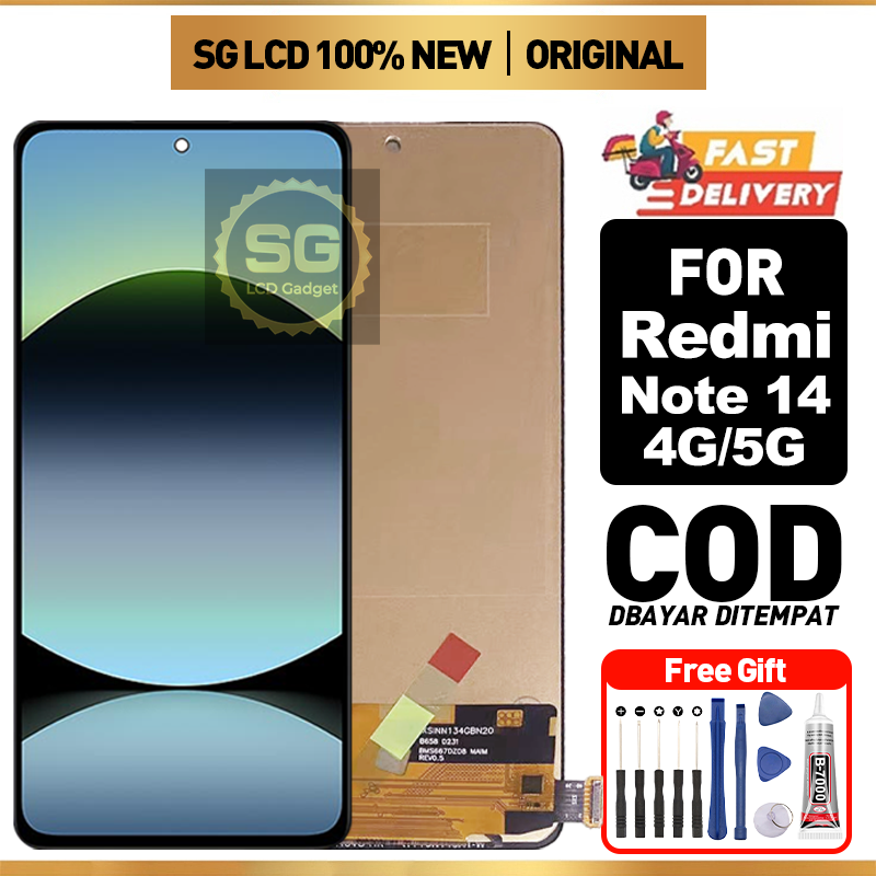 Original LCD Redmi Note 14 4G 5G HP LCD touch screen fullset Ori 100% glass touchscreen digitizer cod fast shipping Giá 170,000 Đồng*Miễn phí vận chuyển